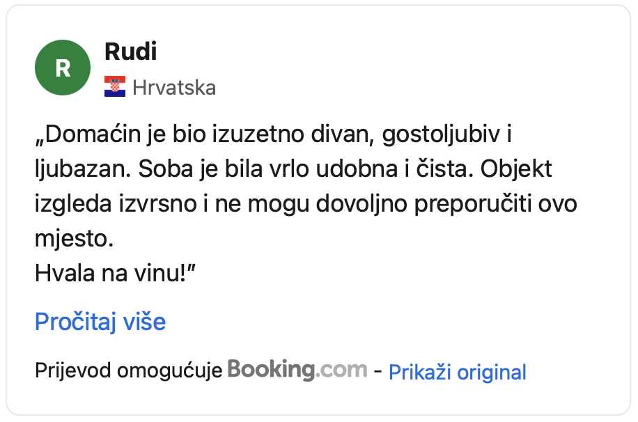 Recenzija s Booking.com platforme Recenzija s Booking.com platforme