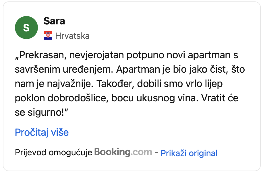 Recenzija s Booking.com platforme Recenzija s Booking.com platforme